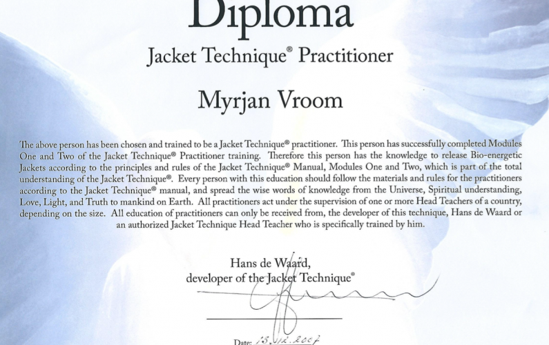 diploma jacket technique practitioner